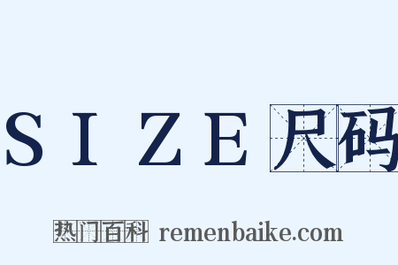 SIZE尺码是什么意思的图片